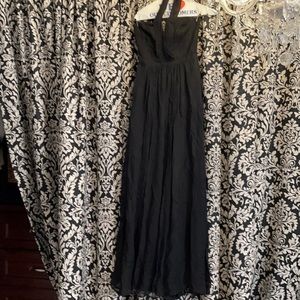 BCBG MAXAZRIA MINI DRESS WITH GOWN OVERLAY